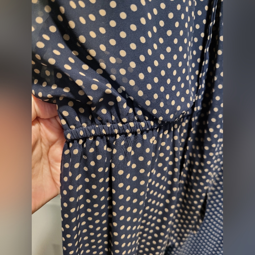 Enfocus Studio dark blue polka dot dress US 10 - Picture 8 of 8